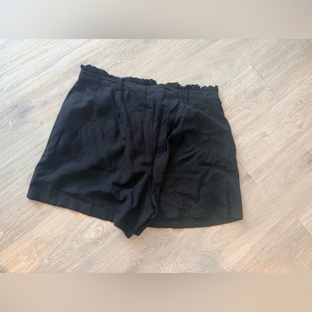 City Chic Black Ruffle Waist Shorts - Picture 6 of 6